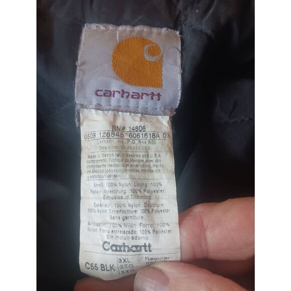 Carhartt heavily distressed 3Xl Detroit style Double closure fully lined cold we - Picture 4 of 4